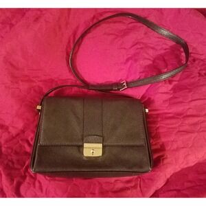 NWOT Kate Spade Black Leather CROSSBODY SHOULDER BAG Gold-tone Hardware s0137